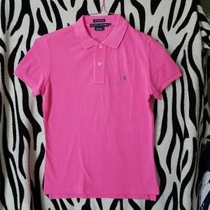 Cute bubblegum pink polo shirt